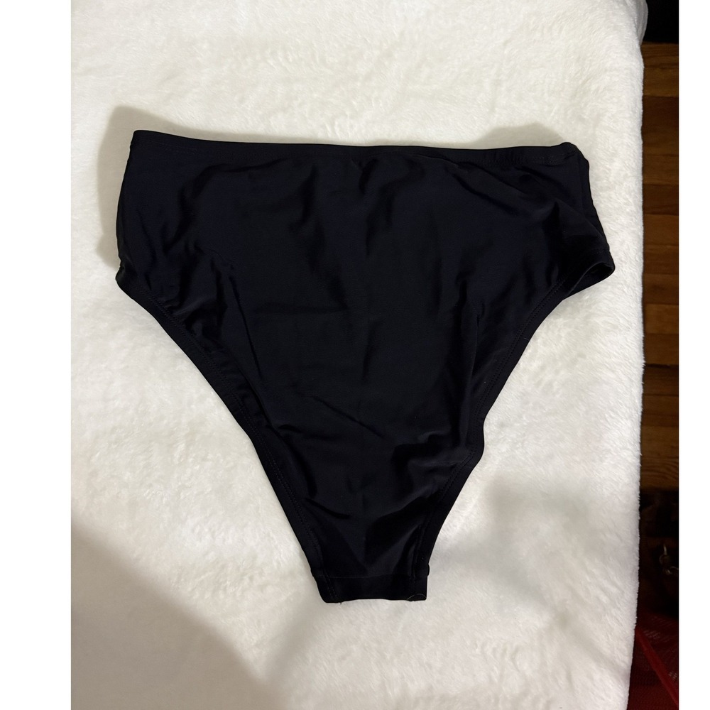 Cupshe Women Black High Waisted Bikini Bottom Swim Brief CAA12B4E059AA Small - Picture 3 of 4